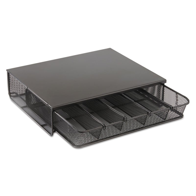 Safco Coffee and Sugar Organizer 3274BL Hospitality Tray, Home, Office, & Hotel, 1 Drawer, Black, 12"W x 11"D x 3 Â¼"H - Image 3